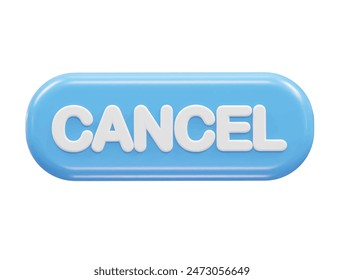 Cancelar icono representación 3d icono rechazado elemento de ilustración