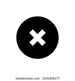 Cancel icon in black round