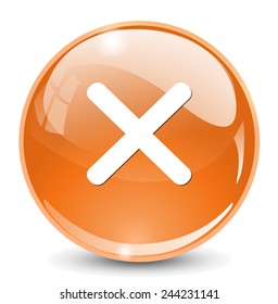 cancel  icon, delete button 