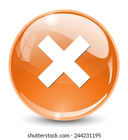 cancel  icon, delete button 