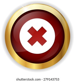cancel icon, delete button