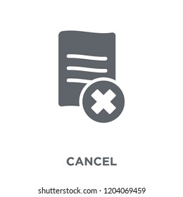Cancel icon. Cancel design concept from  collection. Simple element vector illustration on white background.