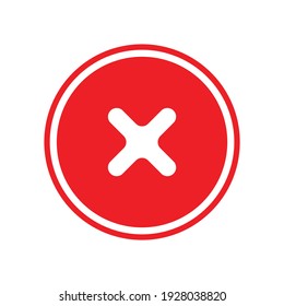 Cancelar diseño de icono. aislado en fondo blanco