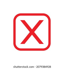 Cancel icon design isolated on white background