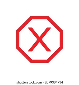 Cancelar diseño de icono aislado en fondo blanco