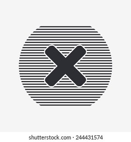 Cancel icon.  Flat design style. Made vector illustration
