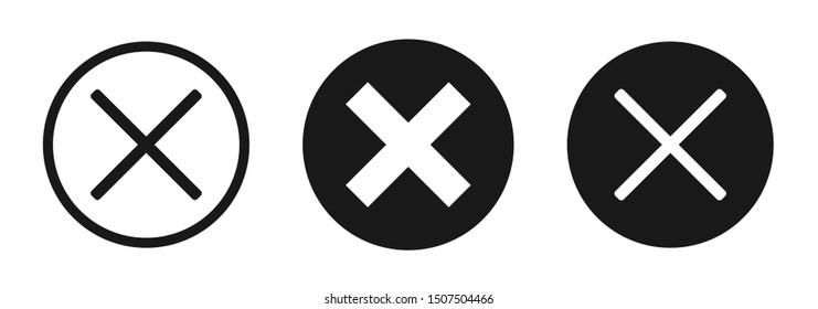 Cancel Icon, Flat Illustration Of Cancel, Vector Icon, Cancel Sign Symbol – Vector