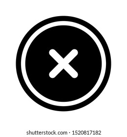 cancel icon. flat illustration of cancel vector icon. cancel sign symbol on white background.