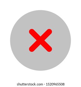cancel icon. flat illustration of cancel vector icon. cancel sign symbol on white background.