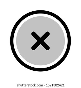 cancel icon. flat illustration of cancel vector icon. cancel sign symbol on white background.