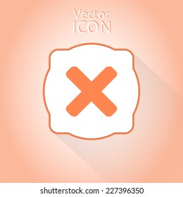 Cancel icon. Flat style. Made in vector