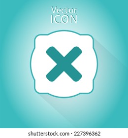 Cancel icon. Flat style. Made in vector