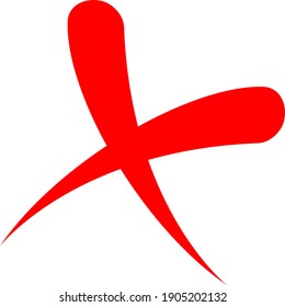 Abbrechen Symbol mit flachem Stil auf weißem Hintergrund. Isolierte Vektorgrafik, die das Symbol abbricht, einfacher Stil.