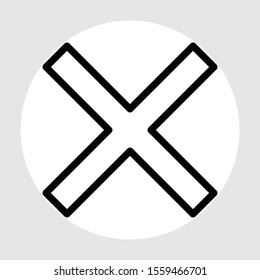 Cancel icon isolated on background
