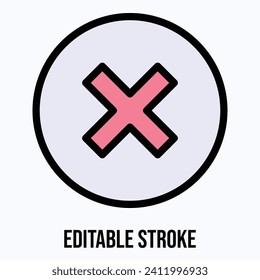 cancel icon logo vector, Cross Symbol Isolated Icon.
