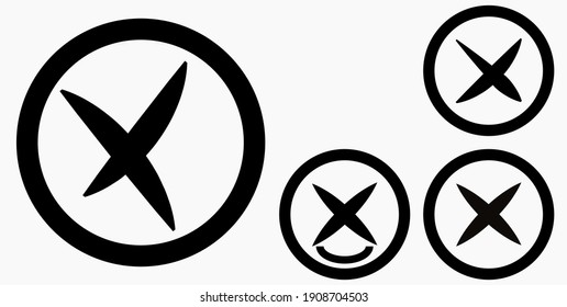 Cancel icon. Prohibition of action. Stop procedure. Cancel download. Vector icon.