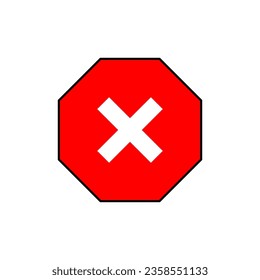 Cancelar icono. Rechazar, rechazar símbolo - vector.   