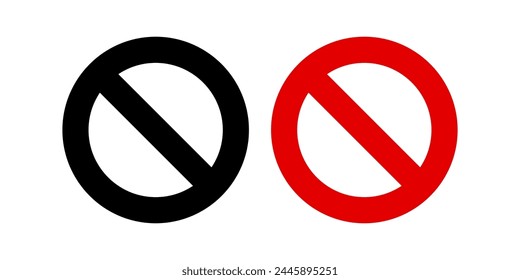 Cancel icon. Restricted sign. for mobile concept and web design. vector illustration