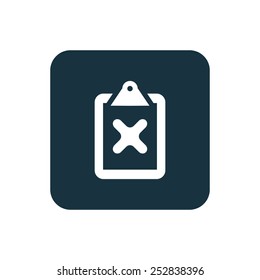 cancel icon Rounded squares button, on white background 