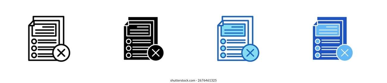Cancel Icon Set Multiple Style Collection