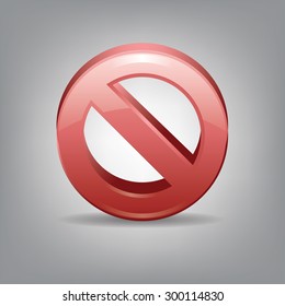  cancel icon vector illustration 3d