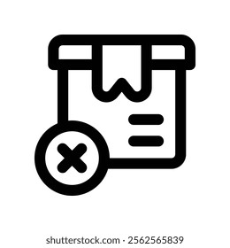 cancel icon. vector line icon for your website, mobile, presentation, and logo design.