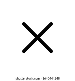 cancel icon vector on a white background