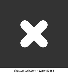 cancel icon vector. cancel sign on black background. cancel icon for web and app