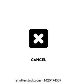 cancel icon vector. cancel sign on white background. cancel icon for web and app