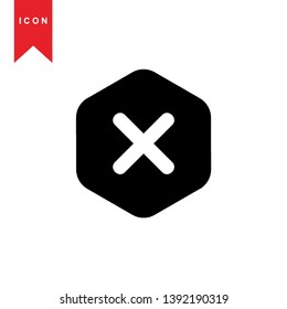 cancel icon, cancel vector, sign symbol. - Vector