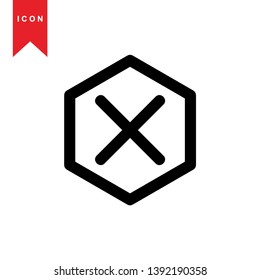 cancel icon, cancel vector, sign symbol. - Vector