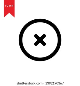 cancel icon, cancel vector, sign symbol. - Vector