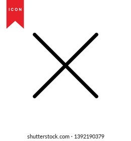 cancel icon, cancel vector, sign symbol. - Vector
