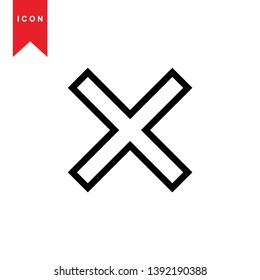 cancel icon, cancel vector, sign symbol. - Vector