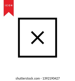 cancel icon, cancel vector, sign symbol. - Vector