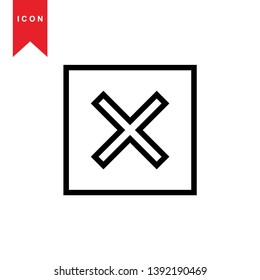 cancel icon, cancel vector, sign symbol. - Vector