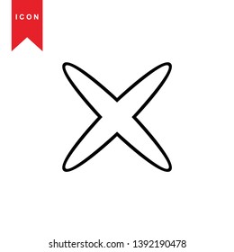 cancel icon, cancel vector, sign symbol. - Vector