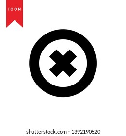 cancel icon, cancel vector, sign symbol. - Vector