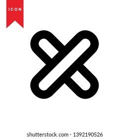 cancel icon, cancel vector, sign symbol. - Vector