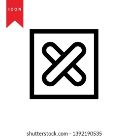 cancel icon, cancel vector, sign symbol. - Vector