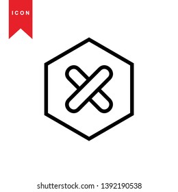cancel icon, cancel vector, sign symbol. - Vector