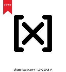 cancel icon, cancel vector, sign symbol. - Vector