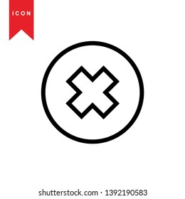 cancel icon, cancel vector, sign symbol. - Vector