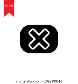 cancel icon, cancel vector, sign symbol. - Vector