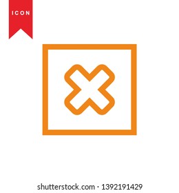 cancel icon, cancel vector, sign symbol. - Vector