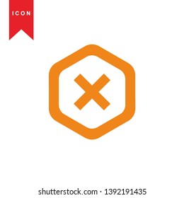 cancel icon, cancel vector, sign symbol. - Vector