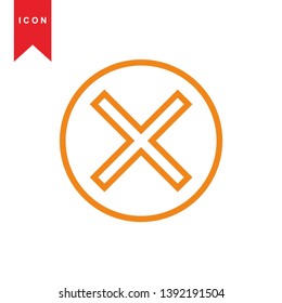 cancel icon, cancel vector, sign symbol. - Vector