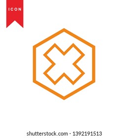 cancel icon, cancel vector, sign symbol. - Vector