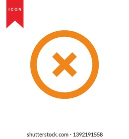 cancel icon, cancel vector, sign symbol. - Vector