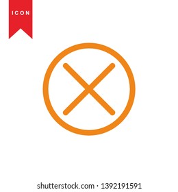 cancel icon, cancel vector, sign symbol. - Vector